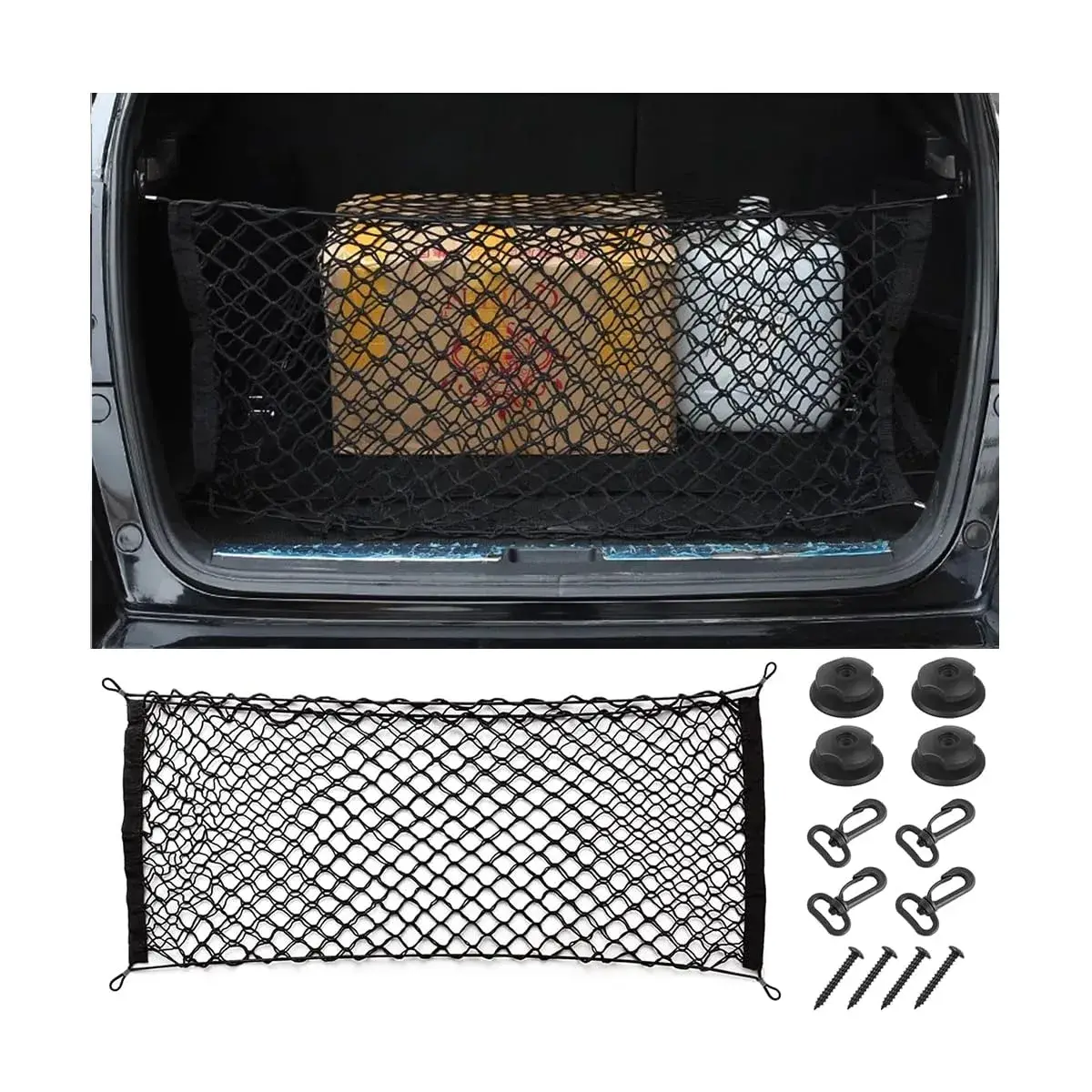 Heyner car trunk cargo net image 3